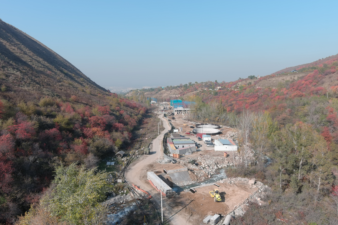 Construction of a water intake facility in Almaty